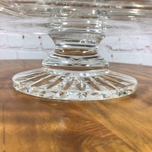 Stuart Crystal England Round Clear Glass Cake Pedestal Dish - Picture 5 of 6